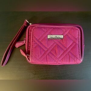Vera Bradley magenta wristlet